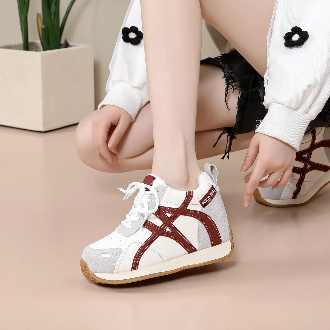 【8-10CM】超高跟女士德训鞋秋冬新款时尚百搭休闲女鞋小个子高跟鞋