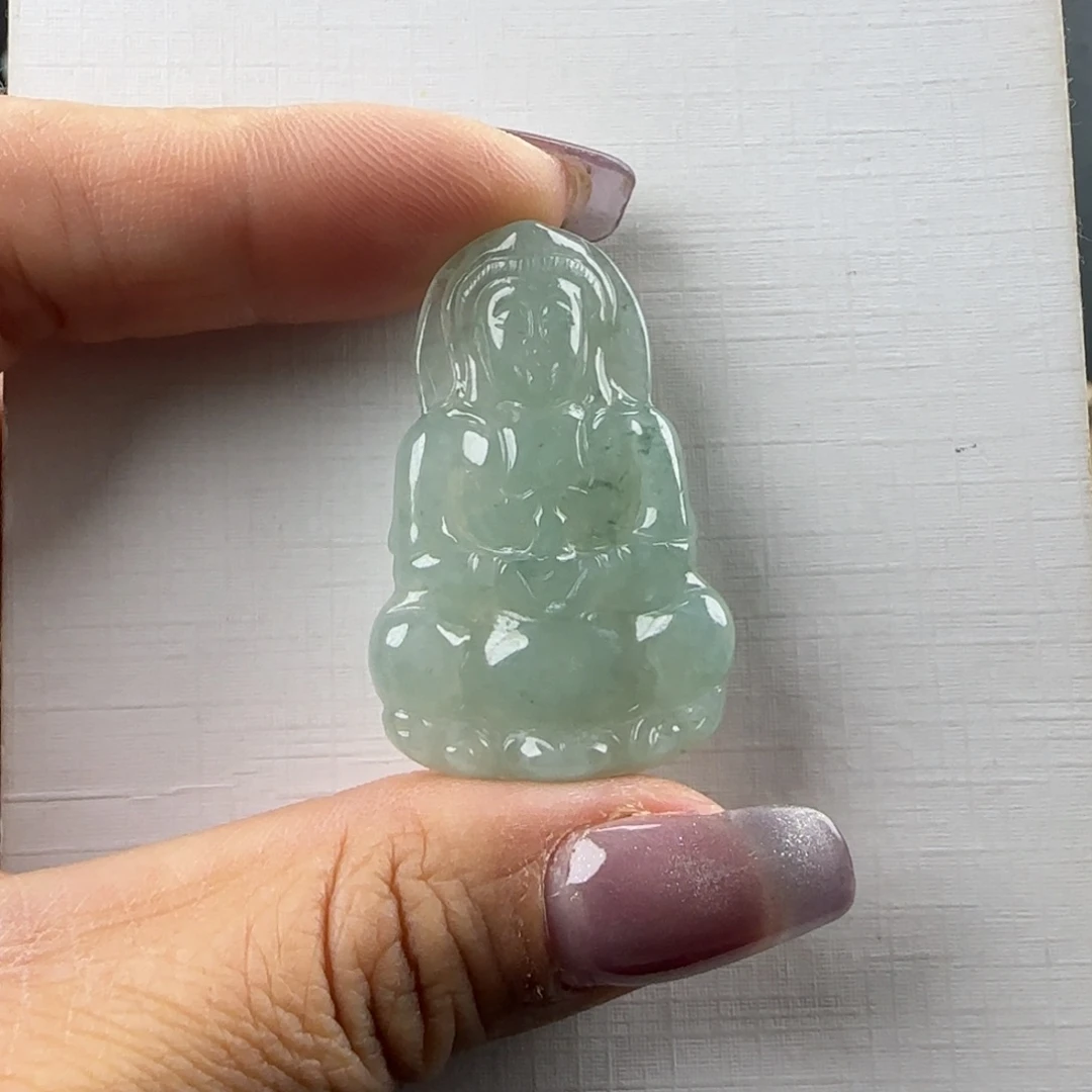 翡翠未镶嵌颈饰观音微瑕介意勿拍不退不换