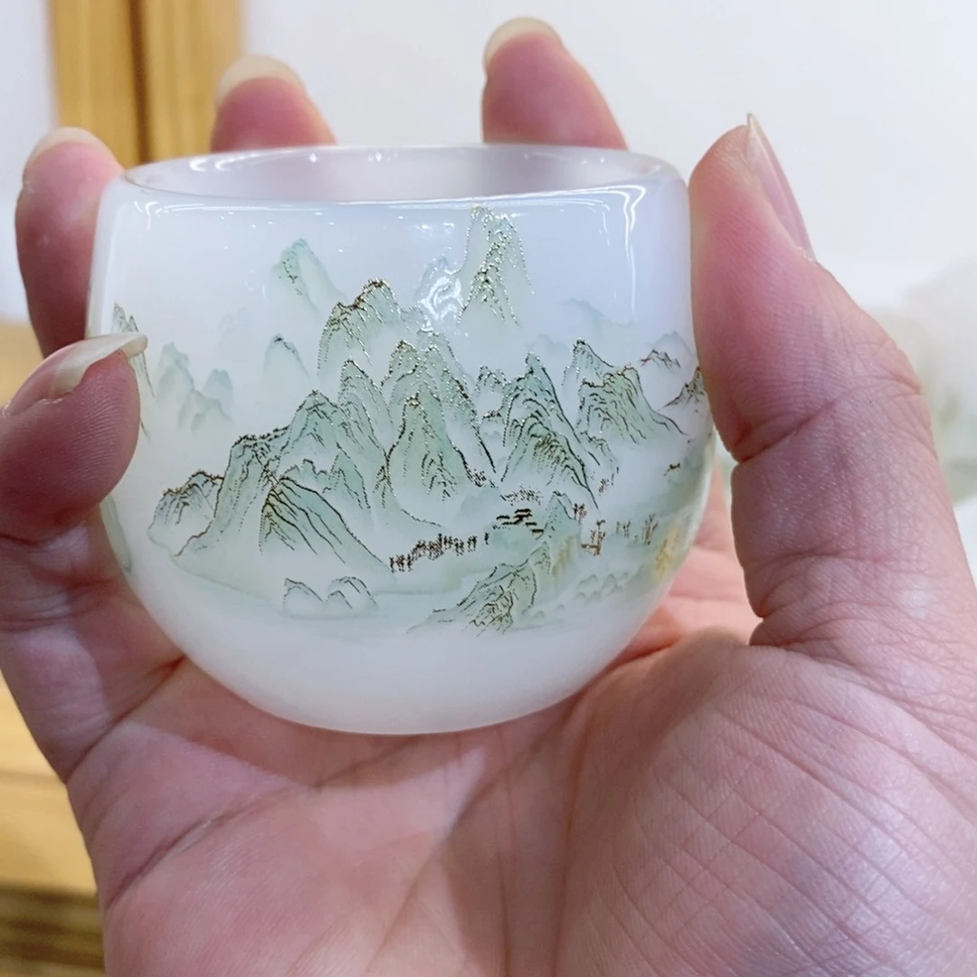 千里江山琉璃主人杯