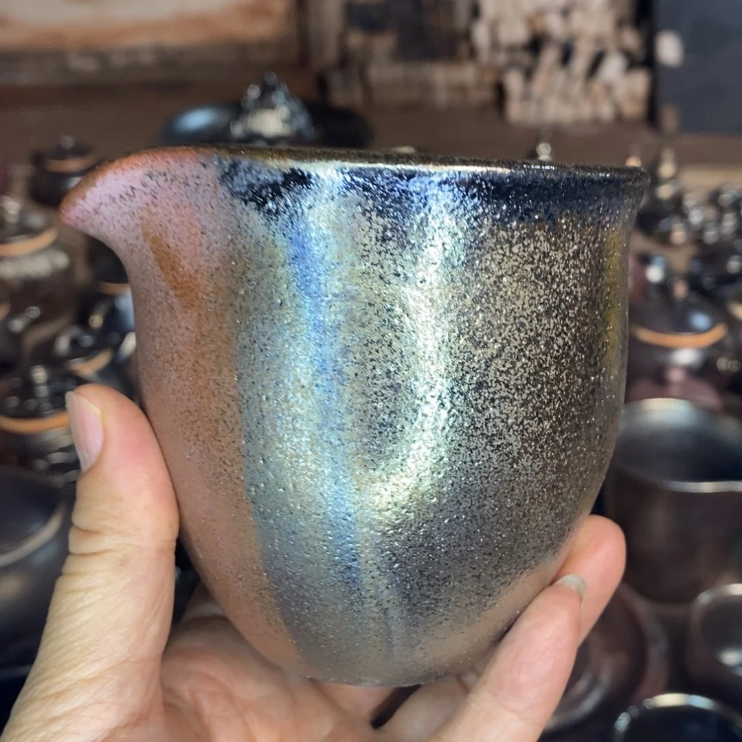 养***景云南建水紫陶柴烧公道杯特价不退不换