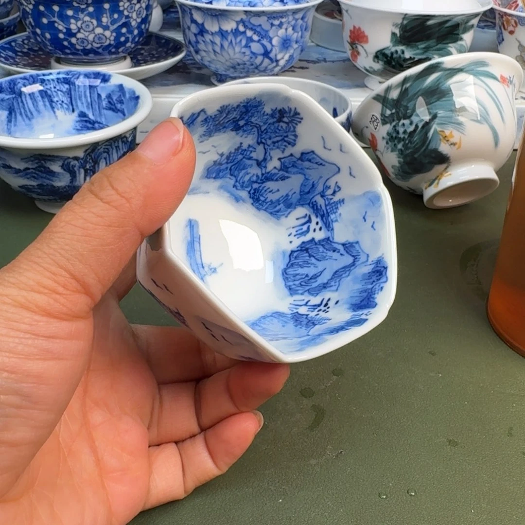 瓷景德镇纯手绘茶具圆圆227