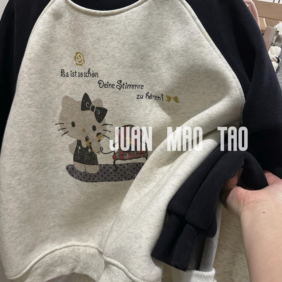 实体高货·加绒加厚女童韩版秋冬儿童卫衣