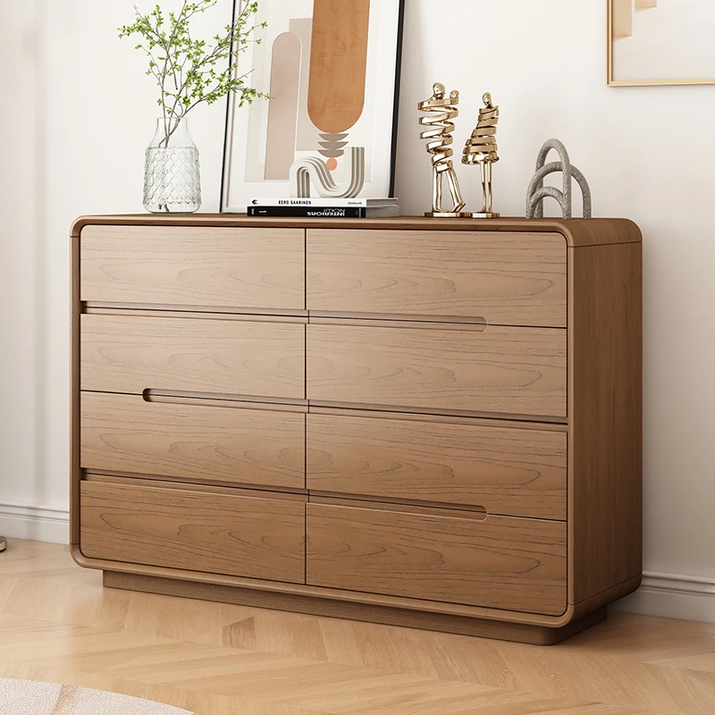 纯实木斗柜新款中式胡桃储物柜客厅玄关家用五斗橱靠墙收纳抽屉式