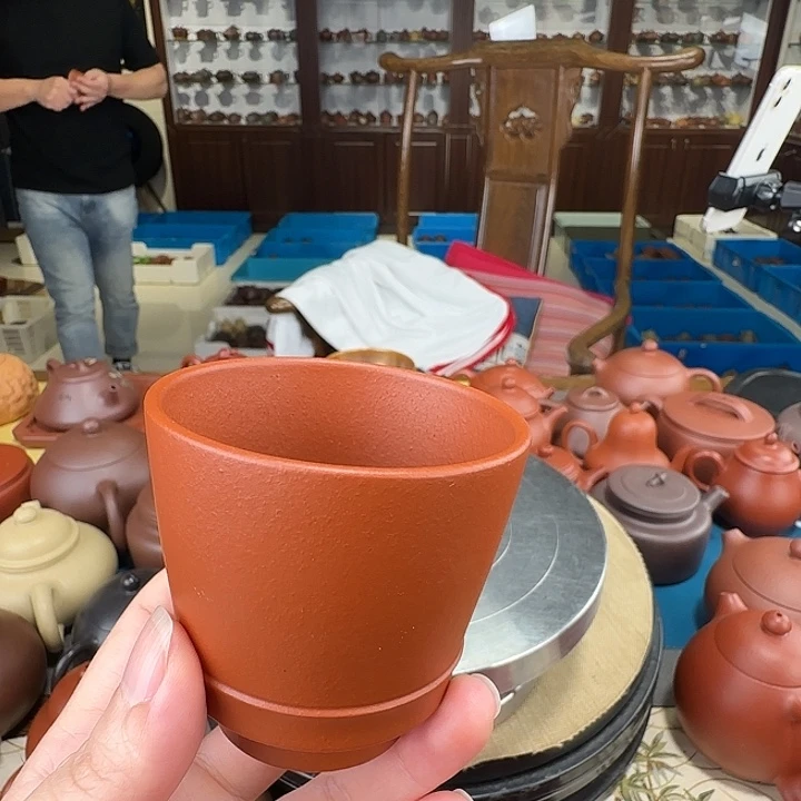 茶壶紫砂直筒杯朱泥