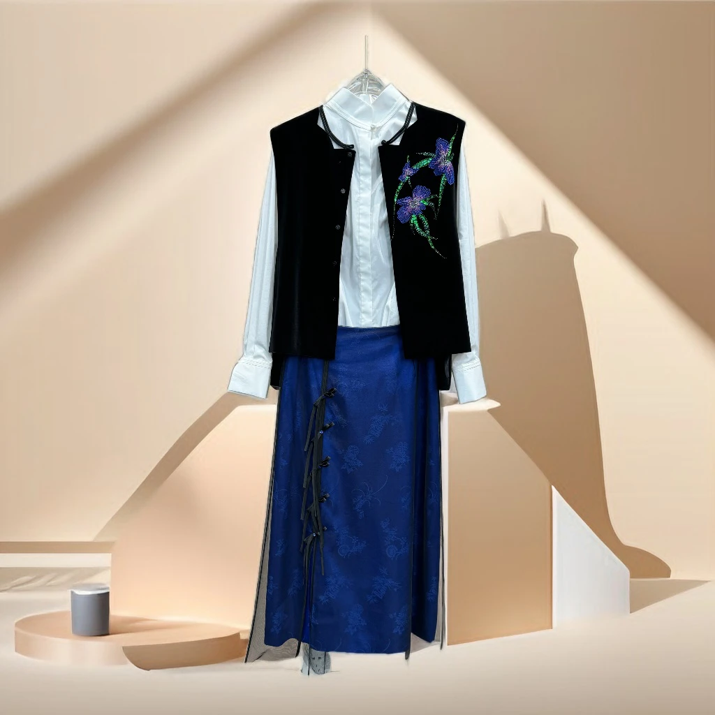 【浩浩高定】通勤马甲时尚气质设计师KED1978