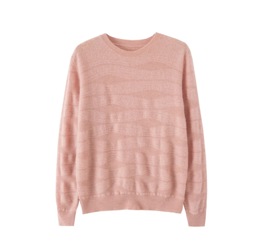 粉色手摇圆领套头打底衫  zz 838潮牌时尚长袖