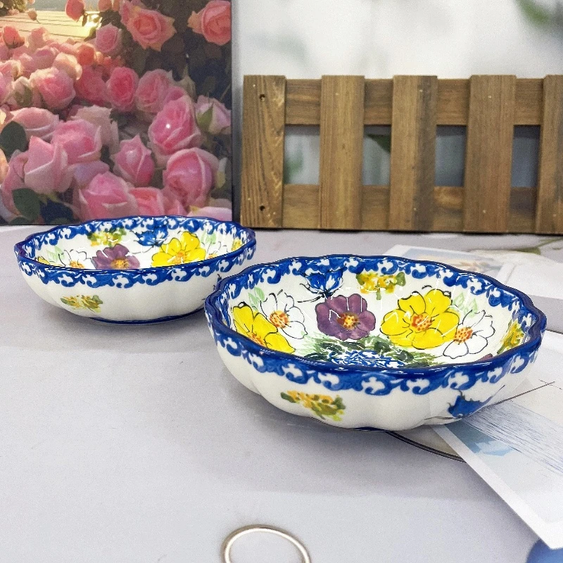 【曼朵朵】千紫系列5.8英寸圆盘小吃盘2个装家用