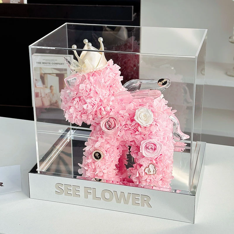 永生花独角兽蓝牙音箱玫瑰礼盒生日礼物送老婆女友闺蜜高级感摆件