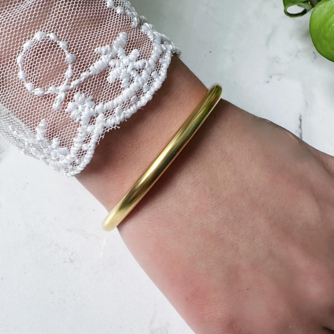 铜合金耳饰 女圈口可调节金色民族风简约三生三世复古经典素圈