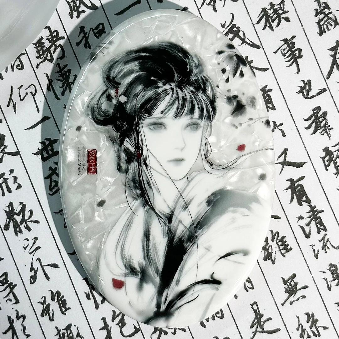 【种葱日记】红楼梦林黛玉草木之人系列同人谷子吧唧徽章杯垫周边