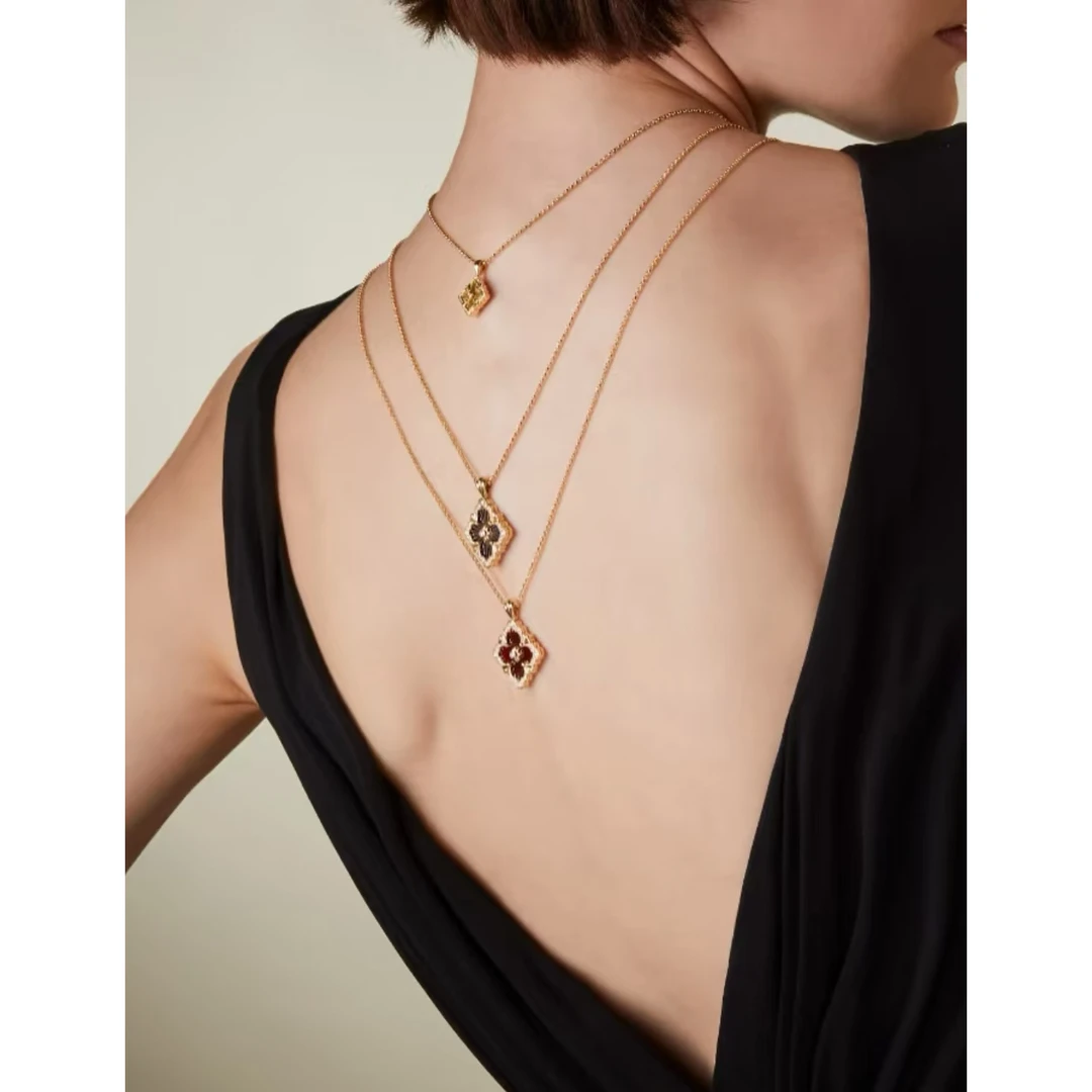 坠链均925银 【布布大号单花项链】多色经典气质造型