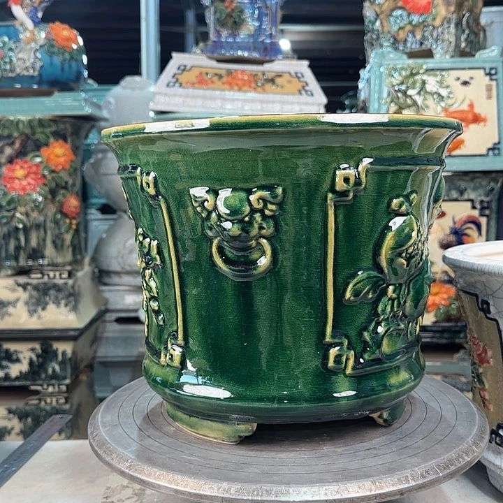 红陶?***廷岭南石湾花盆