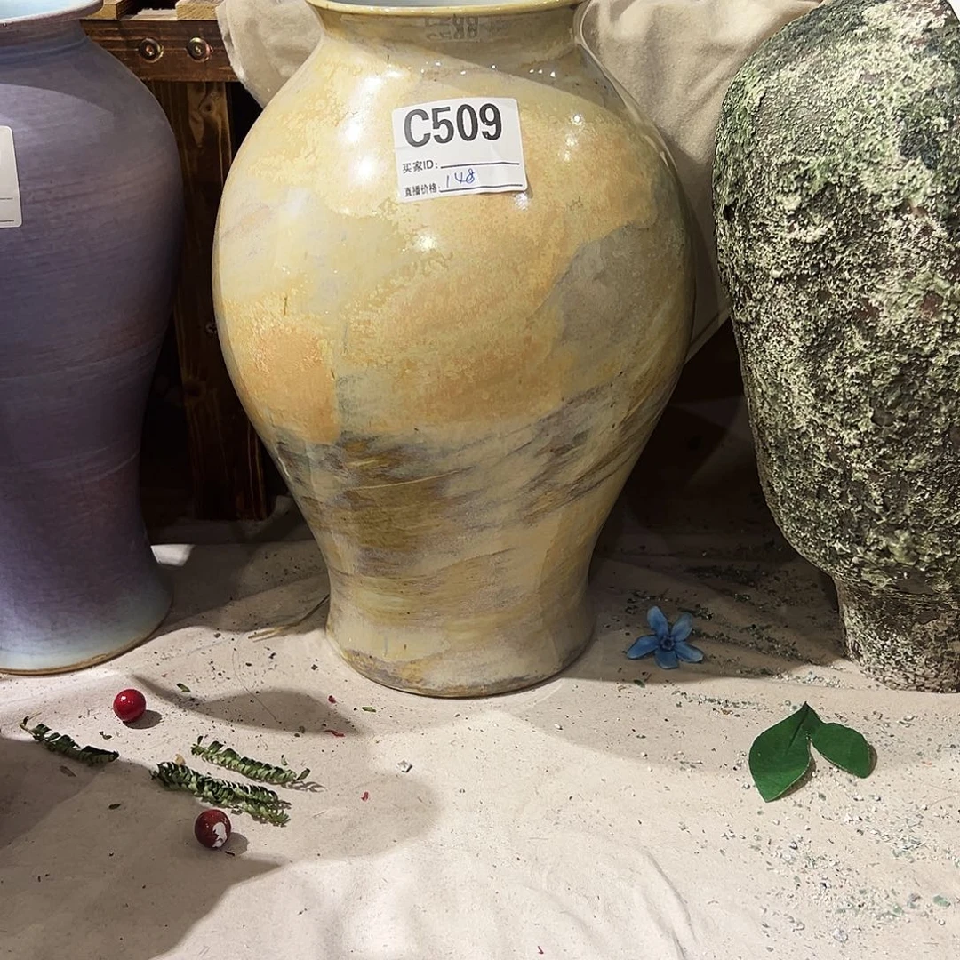 瓶C509高32口10陶瓷花瓶无孔