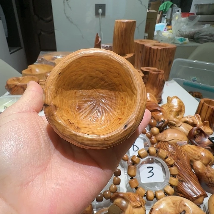 柏木太行崖柏陈化黑油闻香聚宝盆