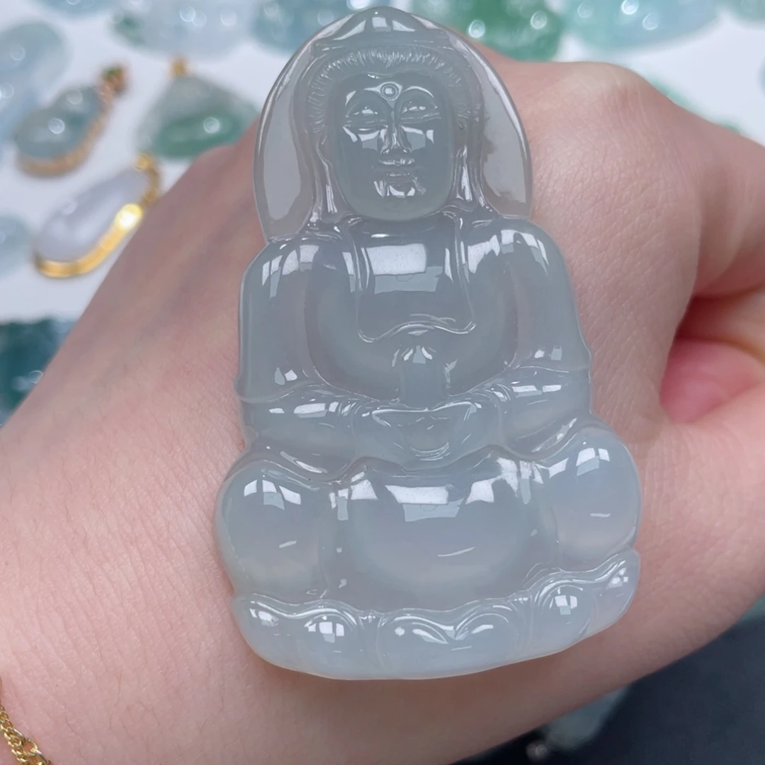 颈饰未镶嵌翡翠观音
