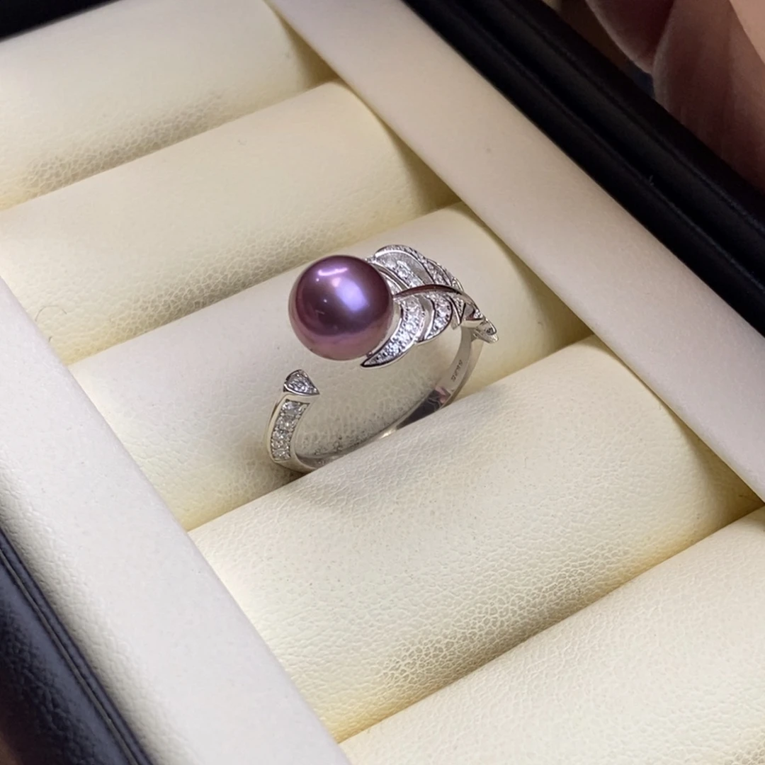 淡水珍珠戒指银S925镶嵌