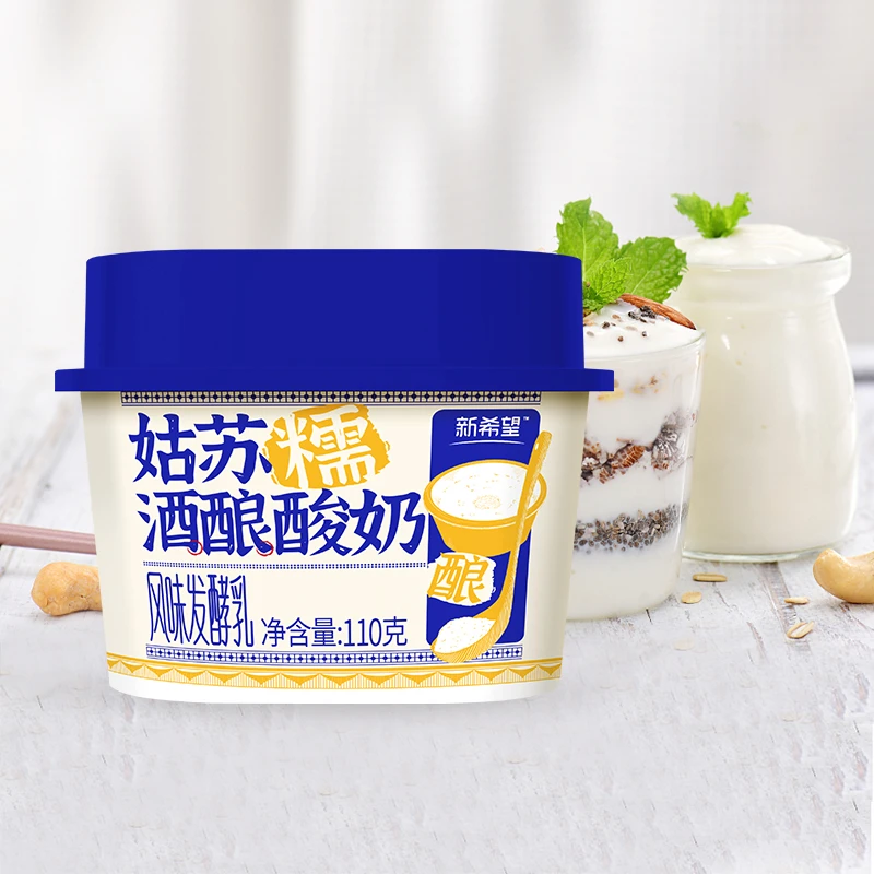 【新品尝鲜】新希望塑杯姑苏酒酿酸奶风味发酵乳110g*6