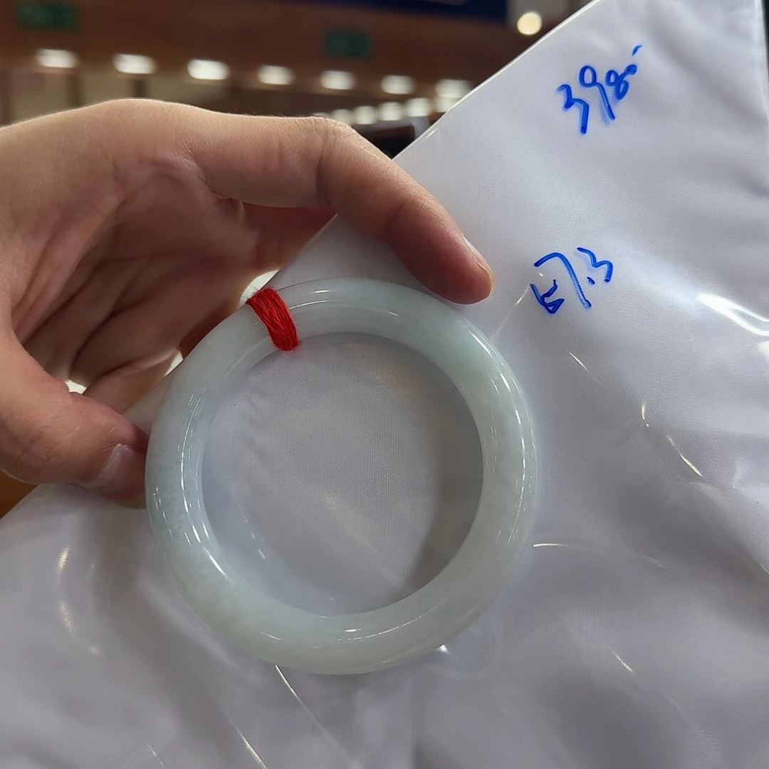 翡翠手镯未镶嵌57白月光
