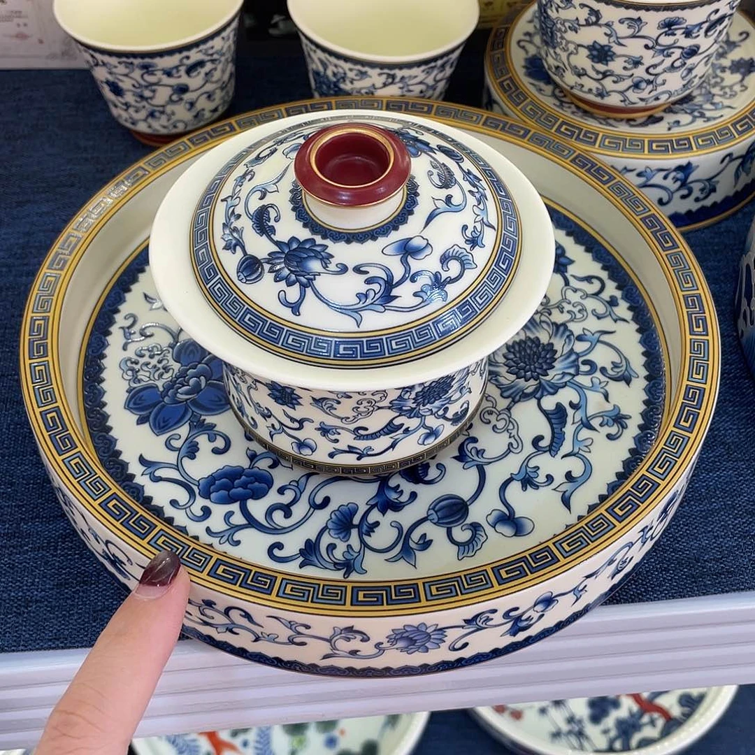 陶景德陶瓷盖碗茶具