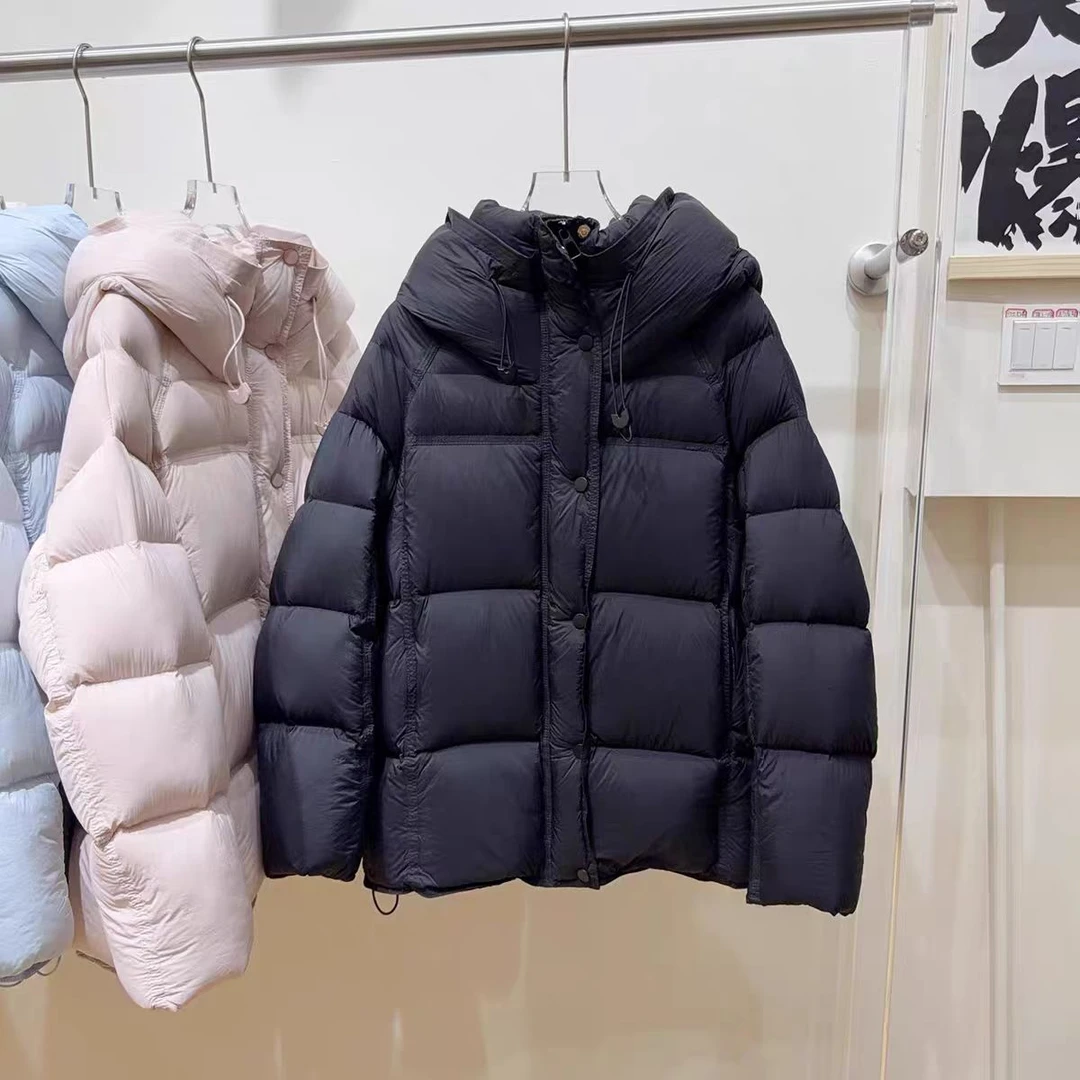 90白鹅绒泡芙羽绒服女中长款2025冬季新款简约气质龟背保暖外套潮