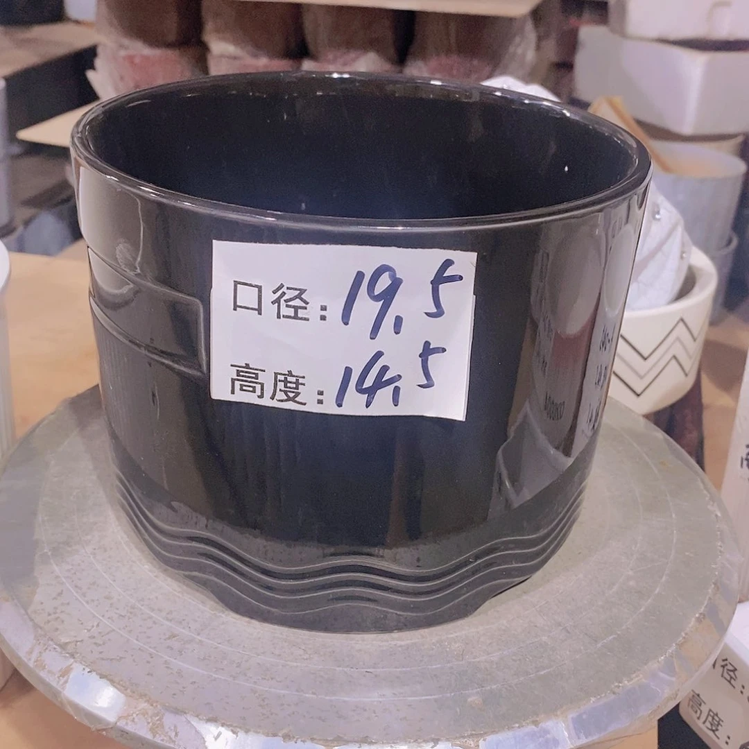 【闪购商品】红陶微瑕花盆-034-1个黑