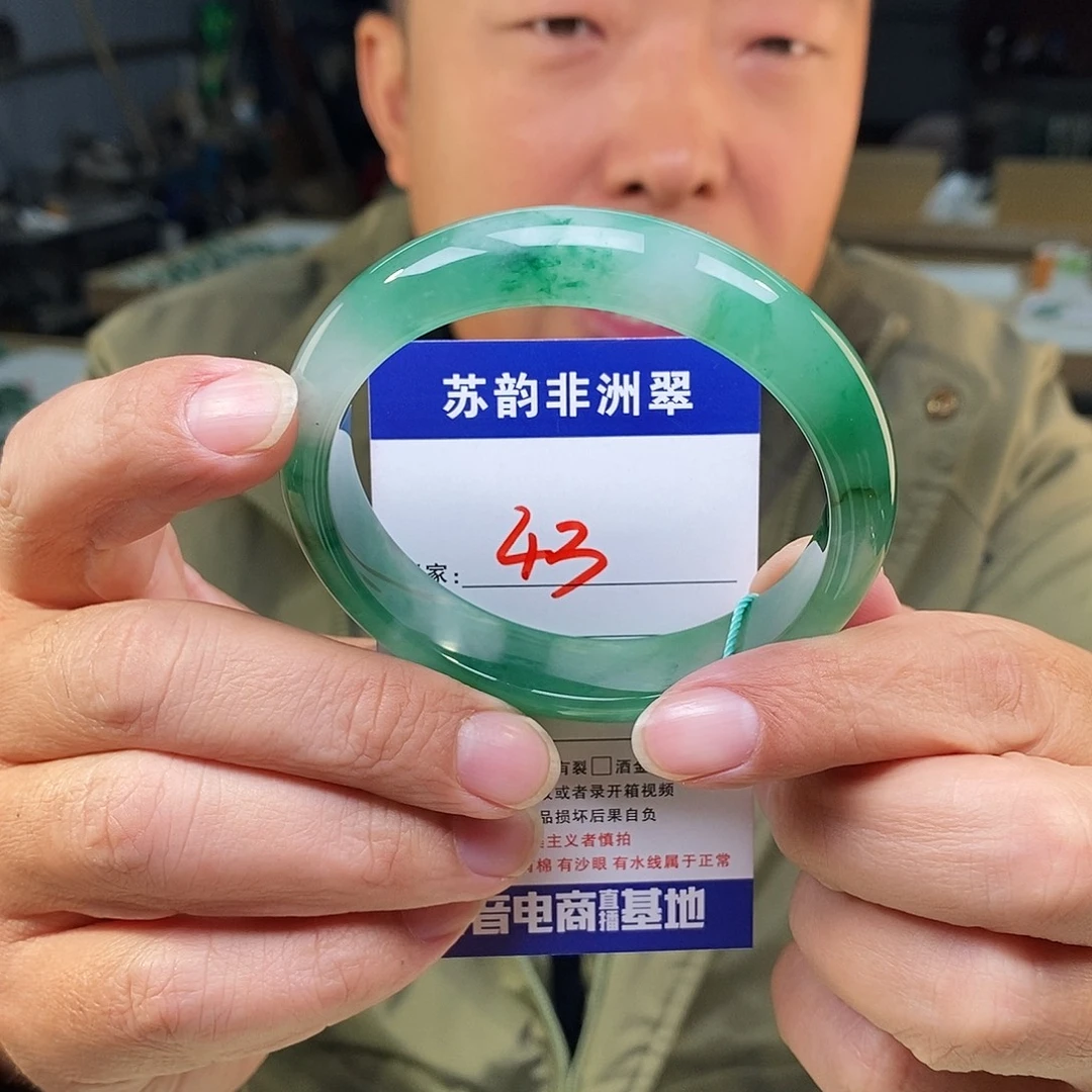 石英质玉（非洲翠）未镶嵌手镯