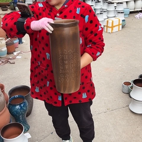 口17高40瑕疵盆子