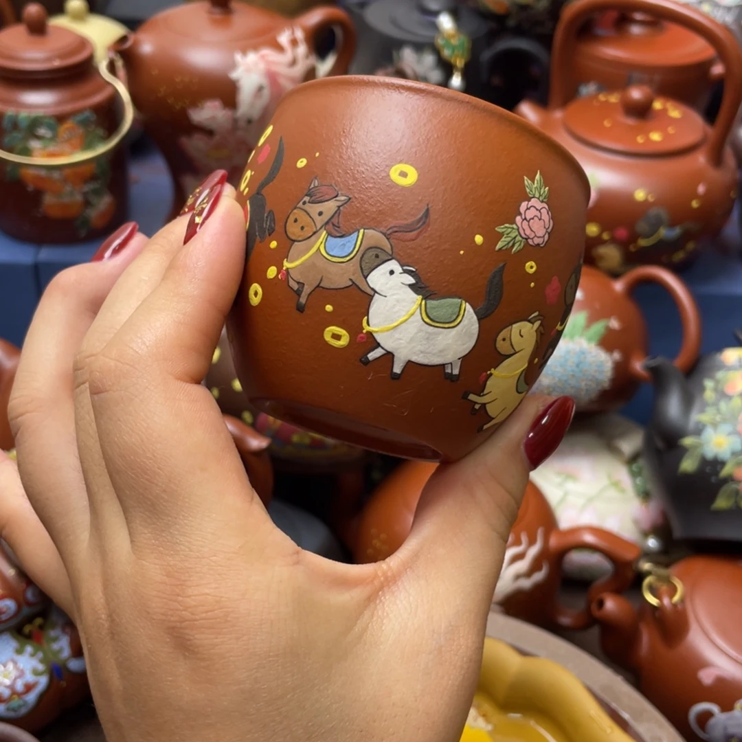 花***,茶杯紫砂紫砂主人杯150cc