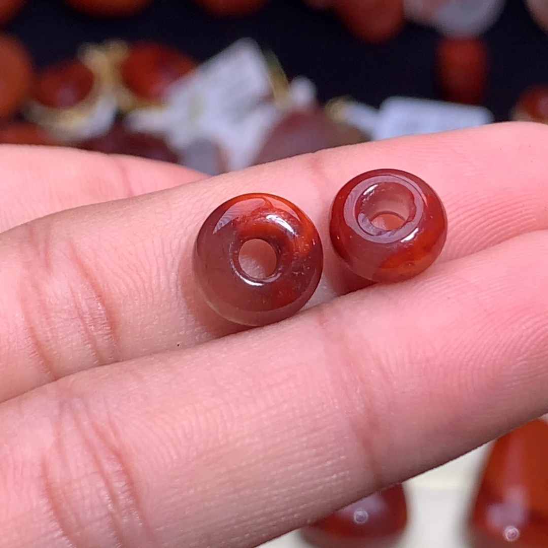 南红玛瑙未镶嵌珠宝半成品甜甜圈