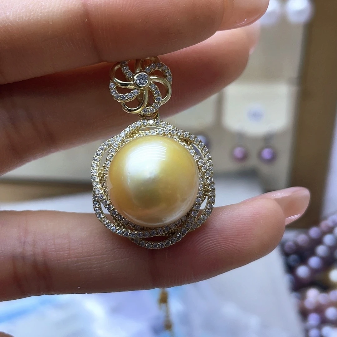 海水珍珠颈饰银S925镶嵌