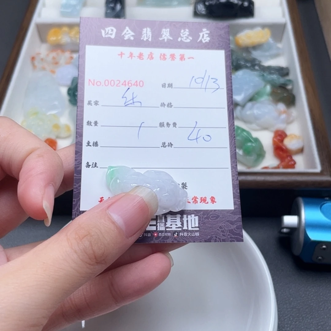 乐***～翡翠未镶嵌颈饰翡翠