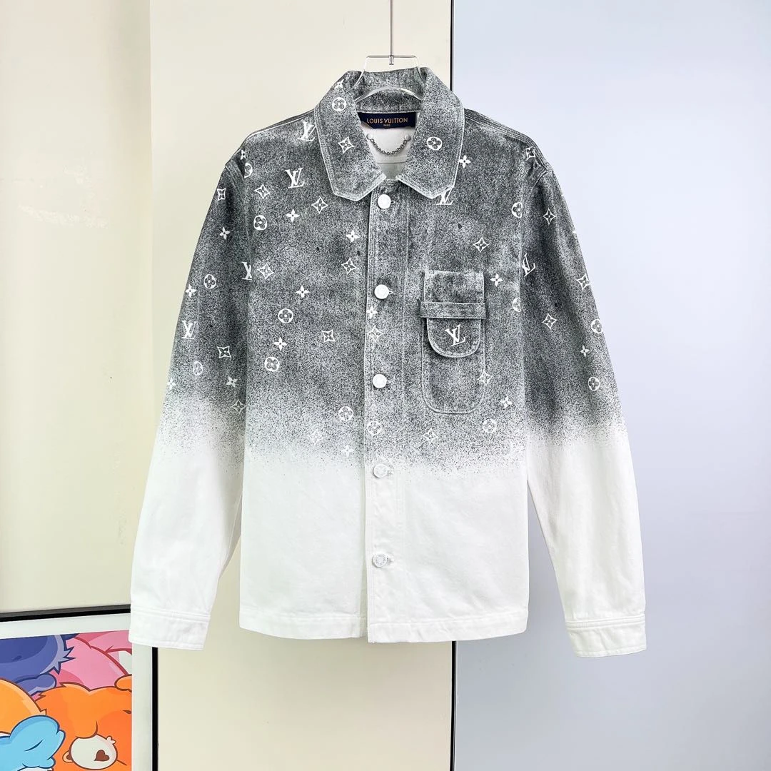 99新 LouisVuitton/路易威登 牛仔衬衫外套 /XS码/Xspa7343