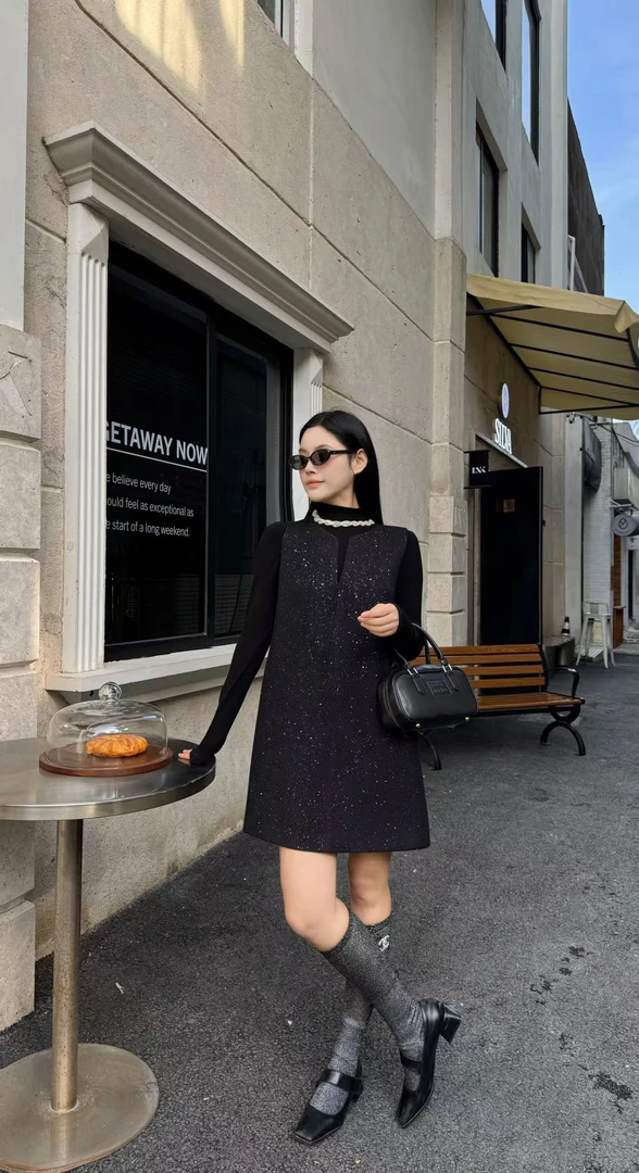 韩系时尚两件套连衣裙