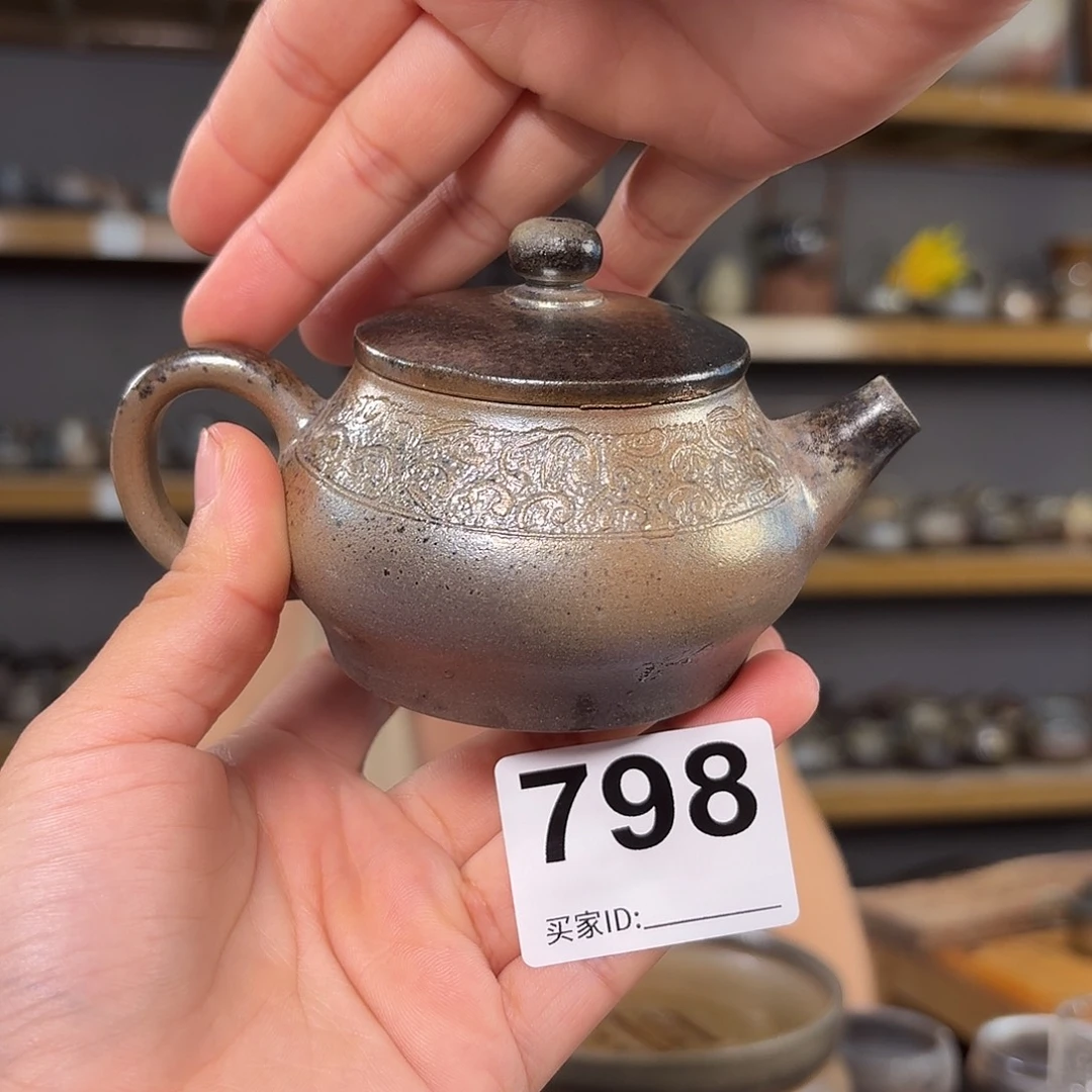 坭兴陶纯柴烧原矿泥料纯手工壶