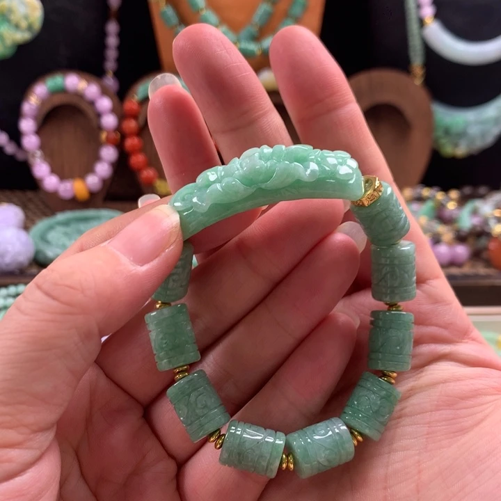 翡翠未镶嵌手链手串