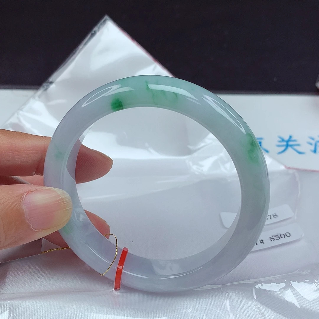 翡翠未镶嵌手镯57圈4878