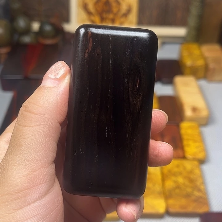 玩***石木紫光檀手把件15