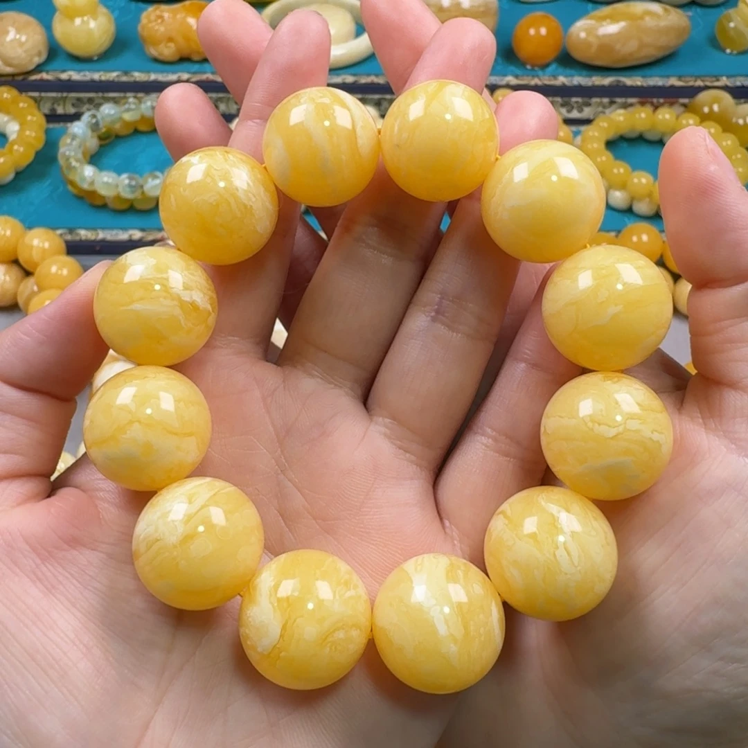 琥珀未镶嵌手链同料