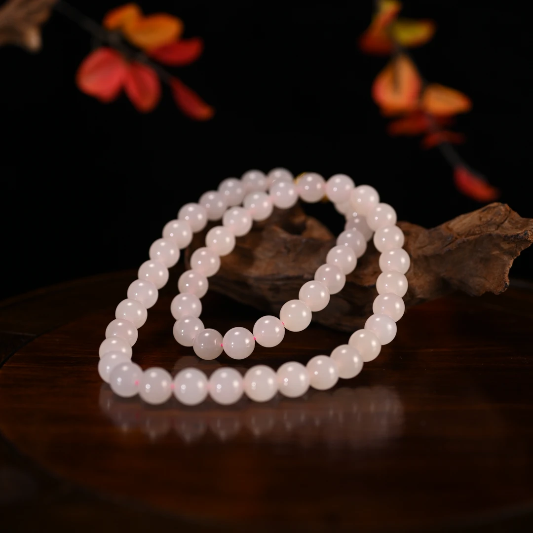 lot8851 2512090167藕粉项链珠径9/保利