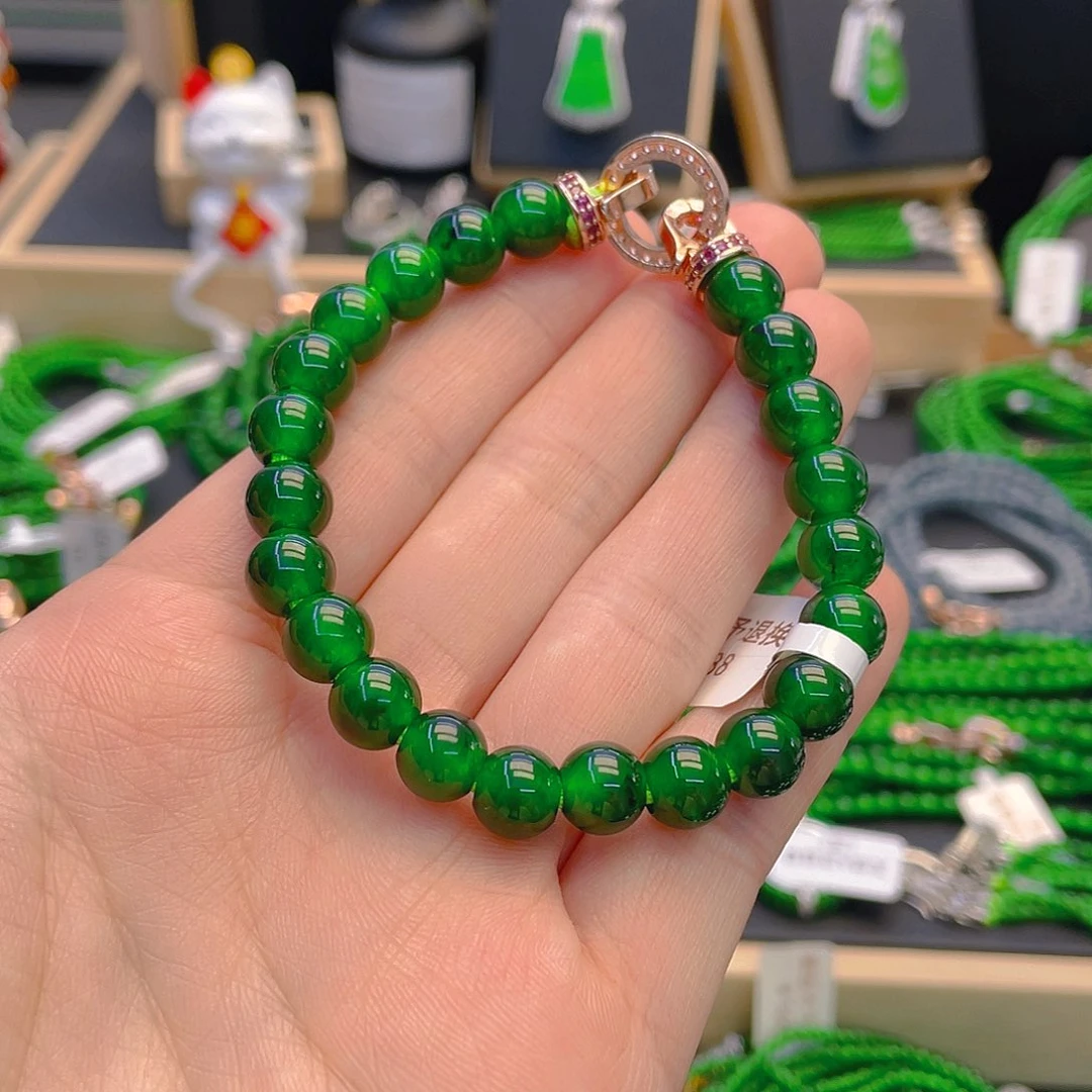 翡翠手链未镶嵌手链卡8
