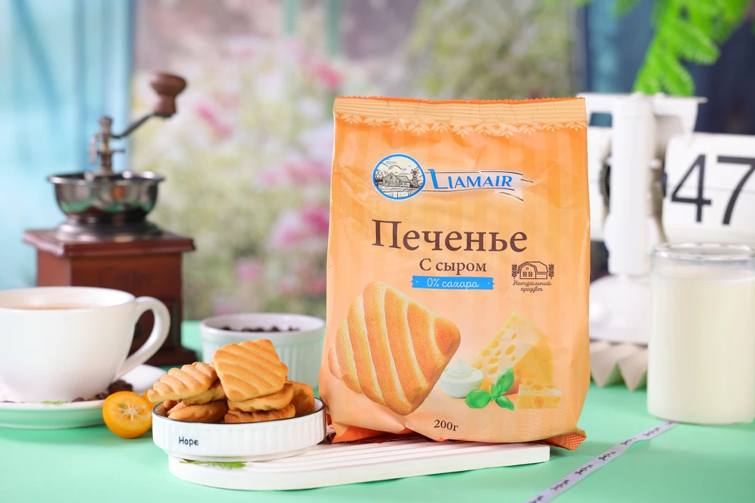 俄罗斯原装进口拉迈尔0蔗糖芝士味饼干