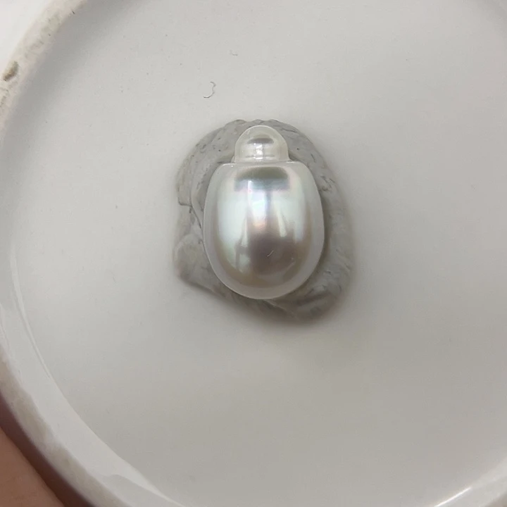 海水珍珠颈饰未镶嵌10.6*14.9 澳白 银蓝