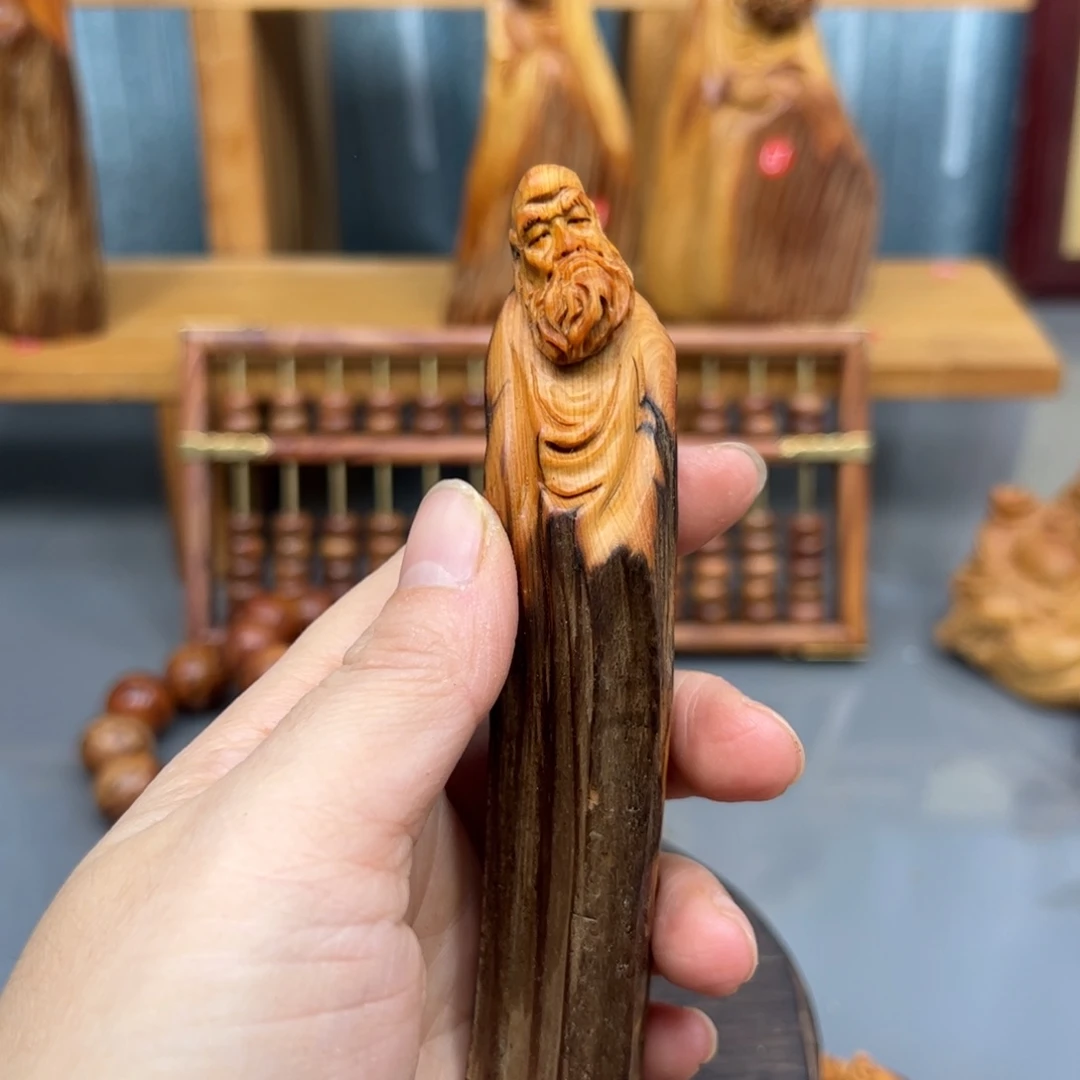 赵***才柏木崖柏木摆件手把件，