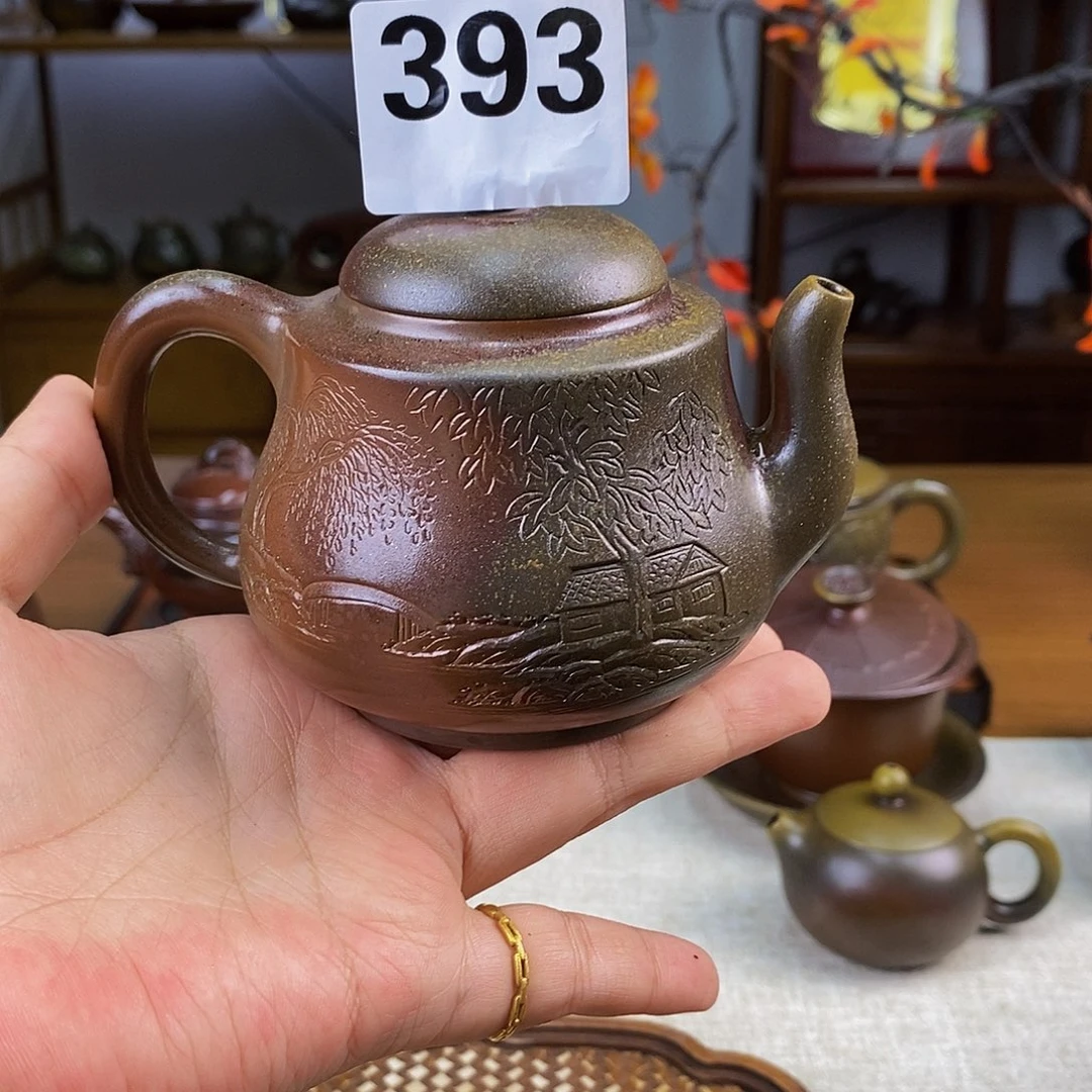 壶柴烧壶雕刻壶精品