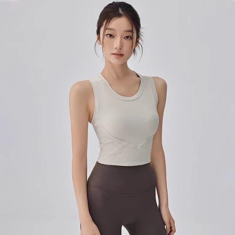 【JTG&SHOES 官方正品】美背内衣一体式固定胸垫女款瑜伽服背心紧