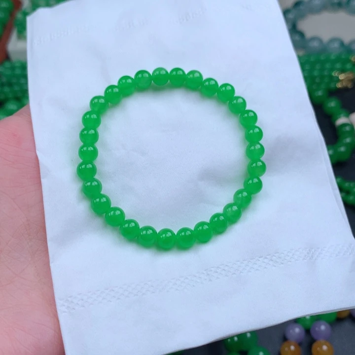 *****缅料卡6正阳绿手链