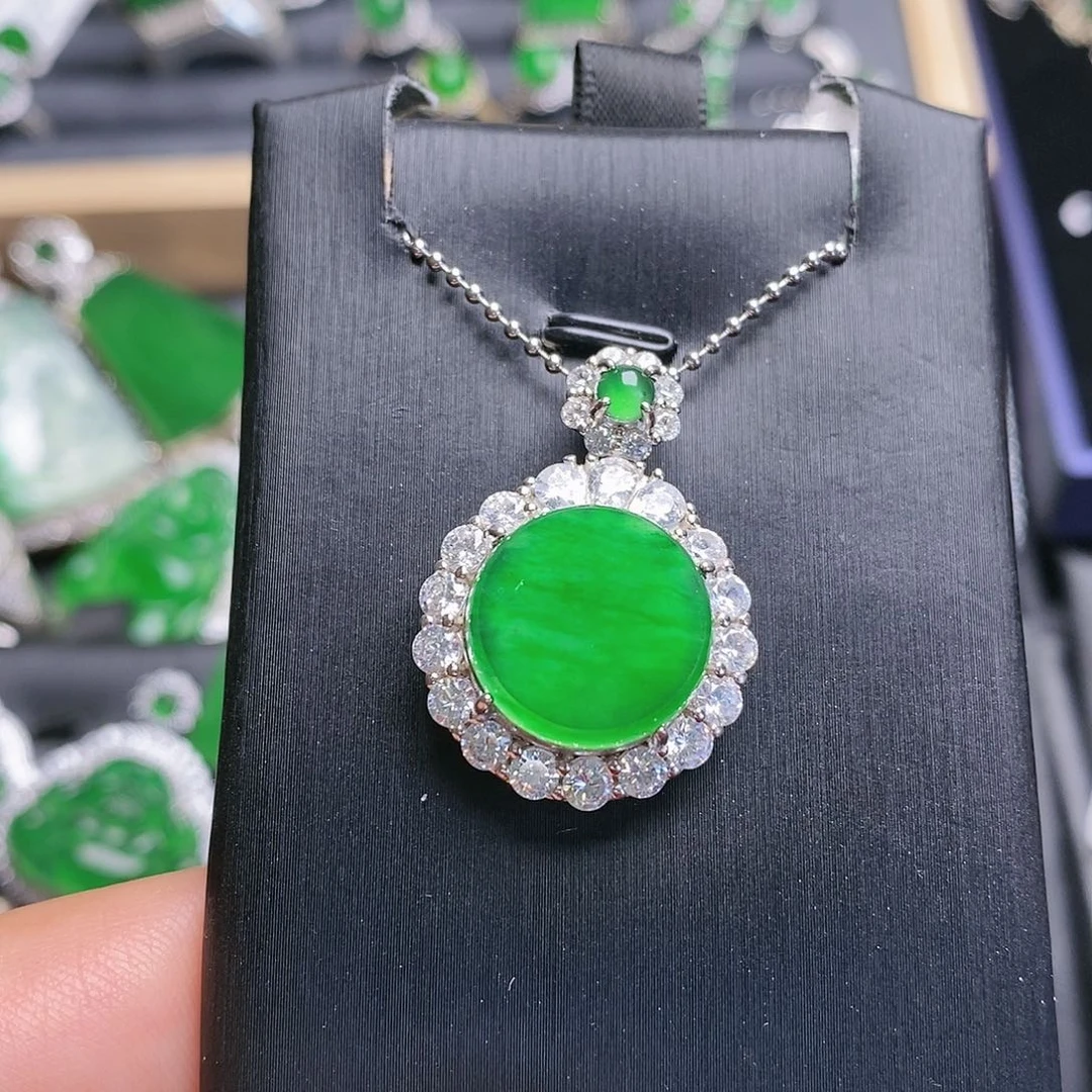 翡翠颈饰未镶嵌吊坠16