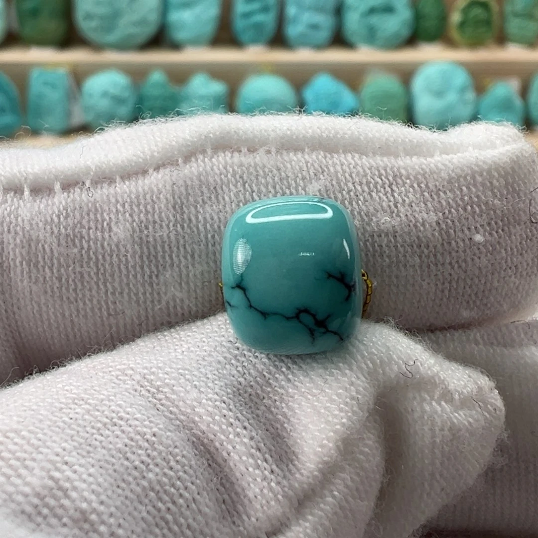 未镶嵌绿松石老型珠9.5x8mm