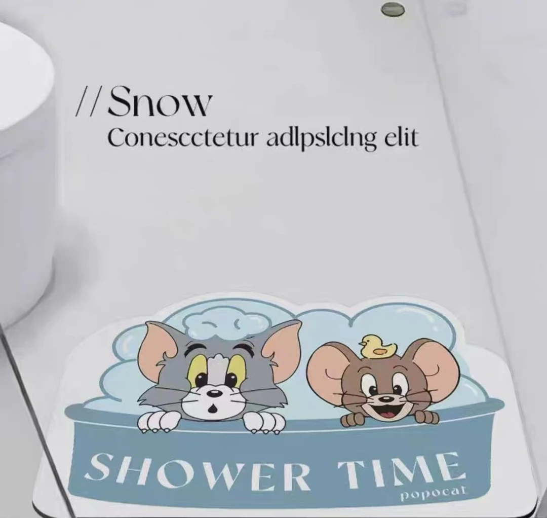 硅藻泥吸水吸油防滑速干裁剪可爱家用卫生间浴室地垫入户门外面垫