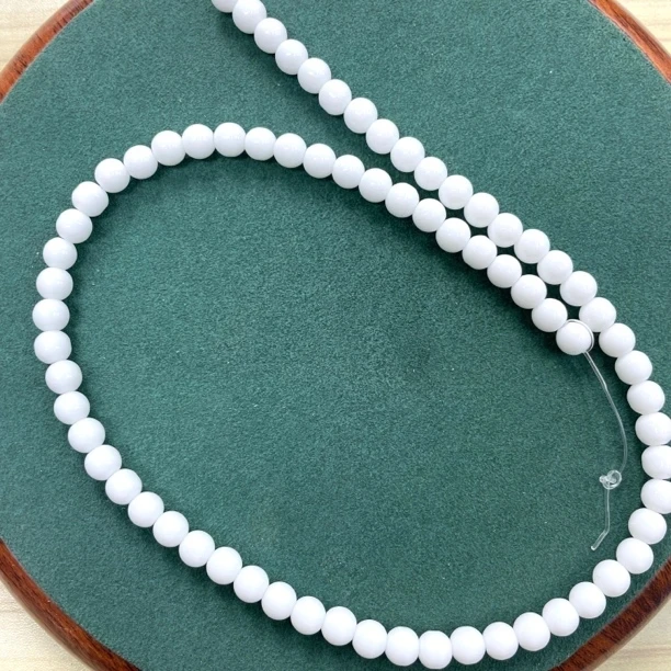 A189号6mm白色圆珠半成品链子